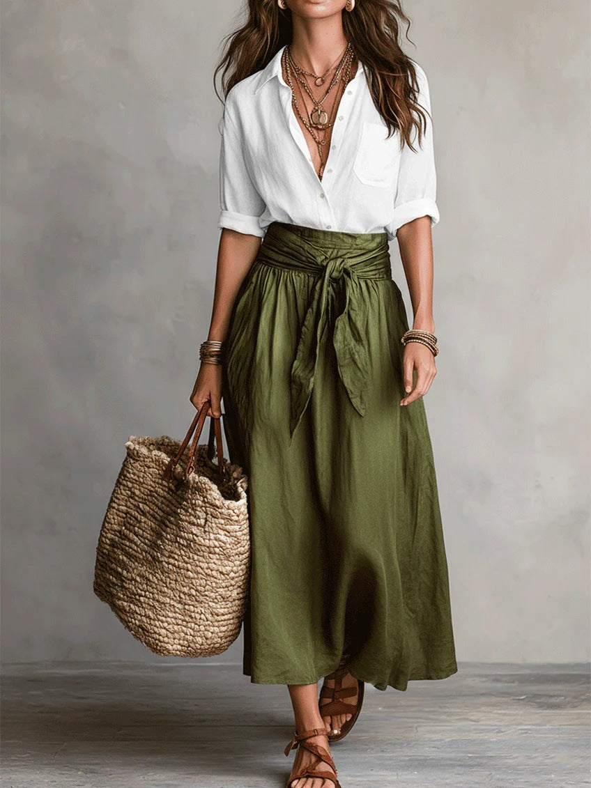 Ensemble de deux pièces Jupe et chemise à la mode