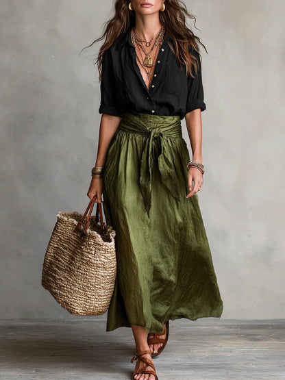 Ensemble de deux pièces Jupe et chemise à la mode