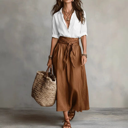 Ensemble de deux pièces Jupe et chemise à la mode
