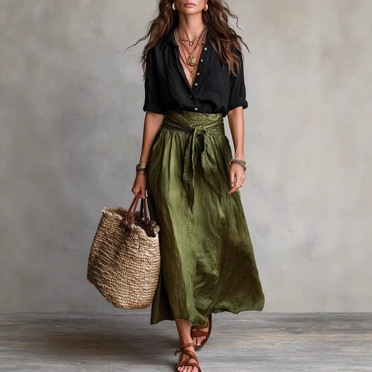 Ensemble de deux pièces Jupe et chemise à la mode