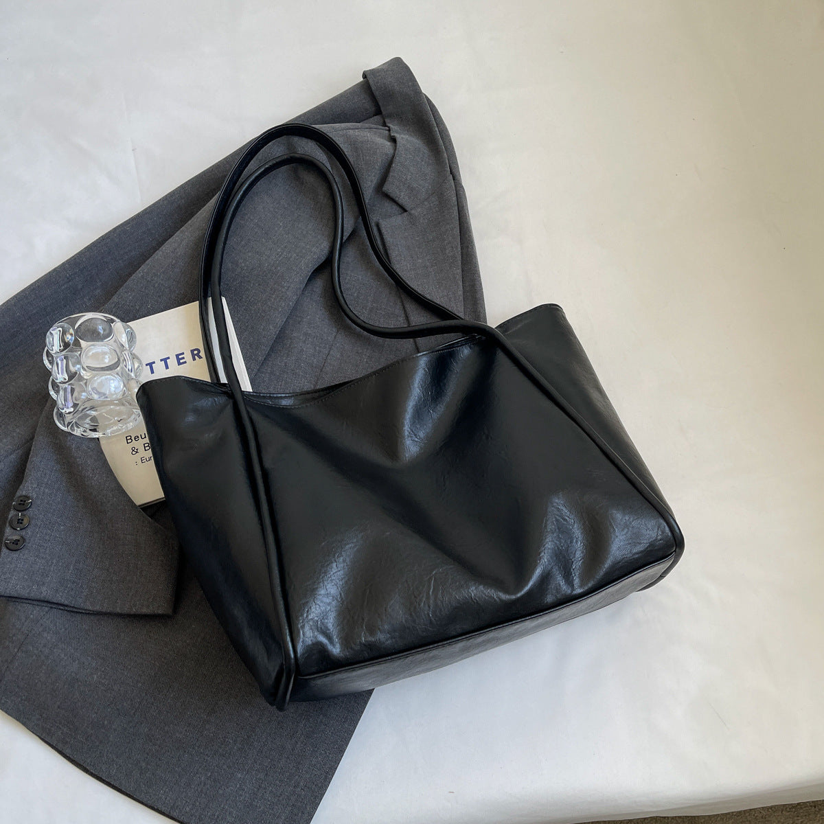 Grand Sac à bandoulière en cuir souple