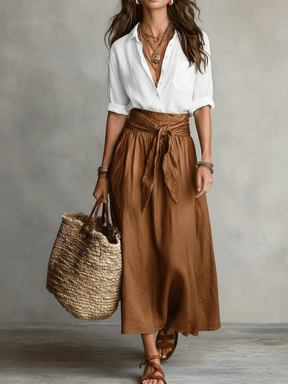 Ensemble de deux pièces Jupe et chemise à la mode