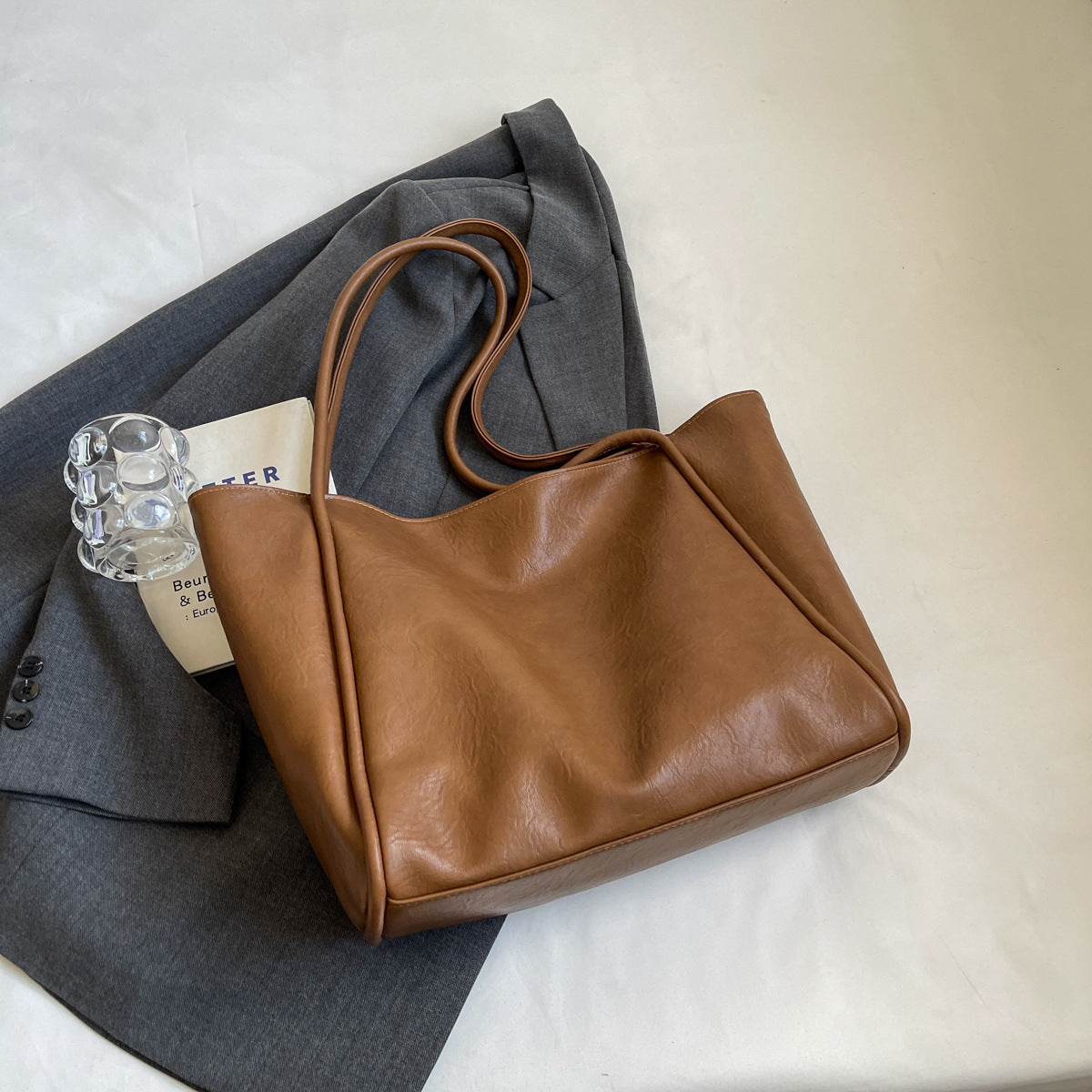 Grand Sac à bandoulière en cuir souple