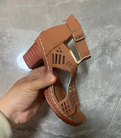 Sandales Élégantes à Talon Confort